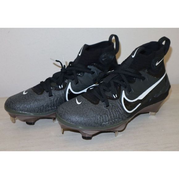 Nike DJ6517-010 Men's Sz 7 Black/Gray Alpha Huarache NXT Metal Baseball Cleats - Picture 2 of 9